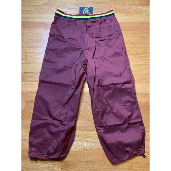 Women’s Small Free People Mahogany Ripple Crop Nylon Jogger Pants - Picture 2 of 3